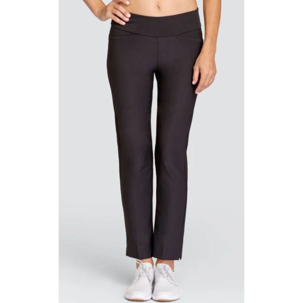 NWT Black Sz 18 Stretchy Pull On UPF 50 Athletic Ankle Golf Pants Pockets TAIL